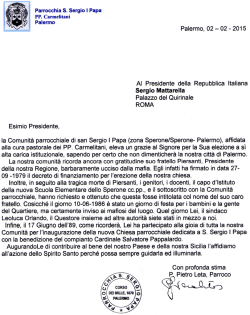 PP. Carmelitani - Parrocchia San Sergio I&deg; Papa