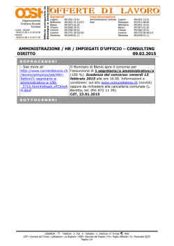 AMMINISTRAZIONE / HR / IMPIEGATI D`UFFICIO