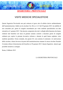 VISITE MEDICHE SPECIALISTICHE