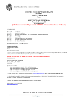 Programma incontro hospitalier italiani 14 Marzo 2015