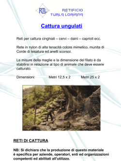 Reti di cattura: ungulati