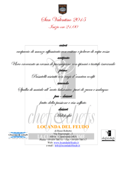 Men&ugrave; San Valentino