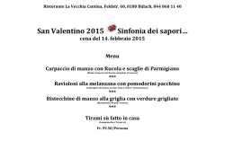 San Valentino 2015 Sinfonia dei sapori&hellip;