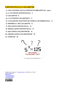 Esponenziali e logaritmi - Chi ha paura della matematica