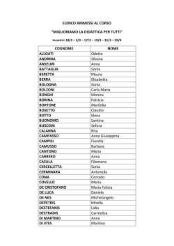 Elenco ammessi - Necessit&agrave; educative speciali