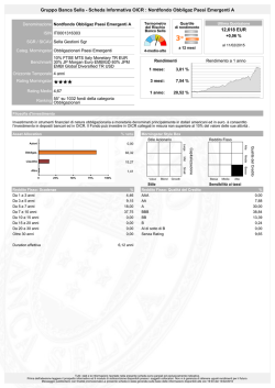 Scheda Informativa OICR : Nordfondo Obbligaz Paesi
