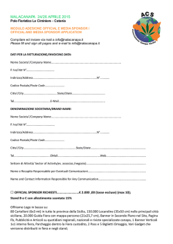 Modulo Official e Media Sponsor - La Prima Fiera della Canapa in