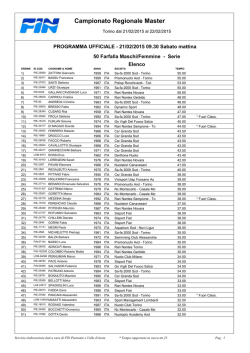Campionato Regionale Master