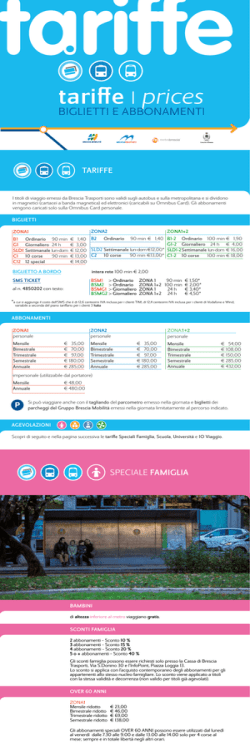 tariffe | prices - Brescia Mobilità