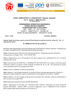 IL DIRIGENTE SCOLASTICO - liceo scientifico gaetano salvemini