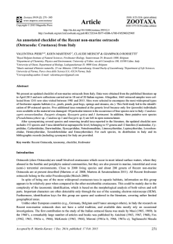 (Ostracoda: Crustacea) from Italy