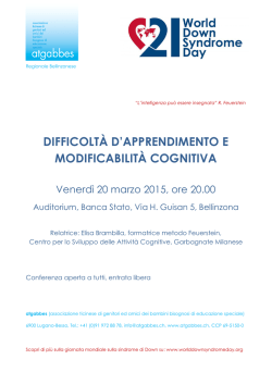 difficolt&agrave; d`apprendimento e modificabilit&agrave; cognitiva