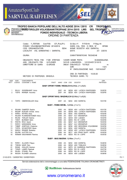 Ordine di partenza / Startliste