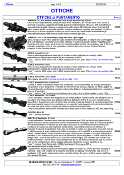 Listino ottiche - armeria davide guidi