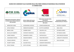 ELENCO DEI CANDIDATI ALLE ELEZIONI DELLA RSU RM0