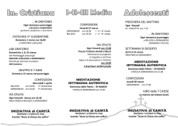 eventi e celebrazioni - Comunit&agrave; Pastorale Madonna alla Rovinata