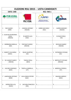 ELEZIONI RSU 2015