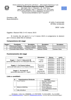 Elezioni R.S.U. 3-4-5 marzo 2015