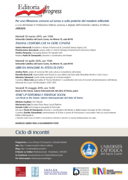 italians: l`editoria che va oltre confine