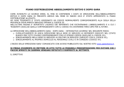 Piano di Distribuzione 2015