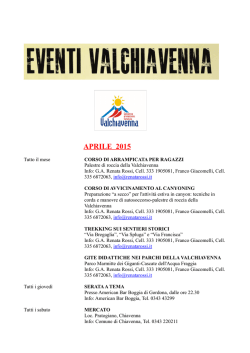 calendario eventi PDF