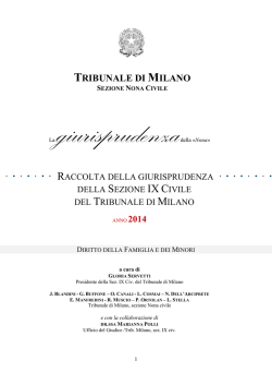 Giurisprudenza famiglia Tribunale Milano 2014