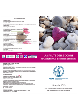 LA SALUTE DELLE DONNE - Associazione Italiana Donne Medico