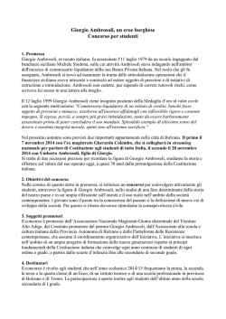 Giorgio AmbrosoliTN e BZ - Istituto di Istruzione Martino Martini