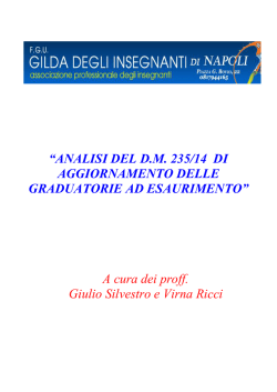 Analisi del dm 235/2014