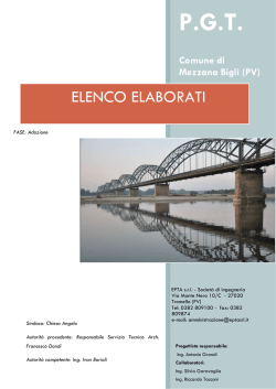 Elenco Elaborati - Comune di Mezzana Bigli