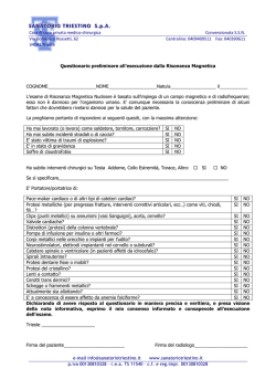 SSAANNAATTOORRIIOO TT RRIIEESSTTII NNOO SS..pp..AA..