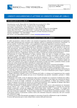 crediti documentari e lettere di credito stand-by