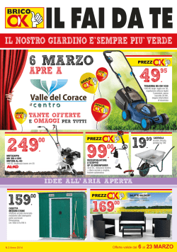 6 MARZO - Centro acquisti Valle del corace