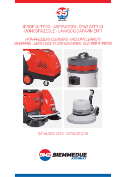 IDROPULITRICI - ASPIRATORI - SPAZZATRICI MONOSPAZZOLE