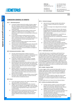 Co n d iz io n i g e n e ra li d i v e n d ita