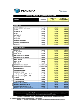 Listino Piaggio convenzione Cassa Forense maggio 2014