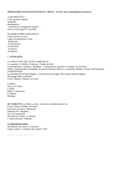 PROGRAMMA DI ITALIANO SVOLTO