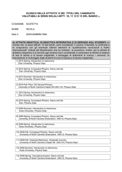 Al Magnifico Rettore - Università degli Studi di Napoli Federico II