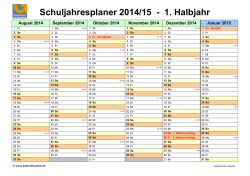 Schuljahresplaner 1. und 2. Halbjahr zum Ausdrucken