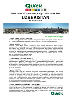 Scarica il Pre-Programma di viaggio