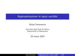 Approssimazione in spazi euclidei