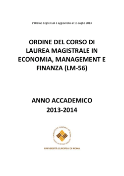 anno accademico 2013-2014 - Universit&agrave; Europea di Roma