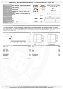 Scheda Informativa OICR : CS (Lux) Global Bal Convert Bd BH EUR