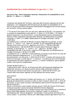 delibera regionale n. 1534 del 24.07.2014 PUG