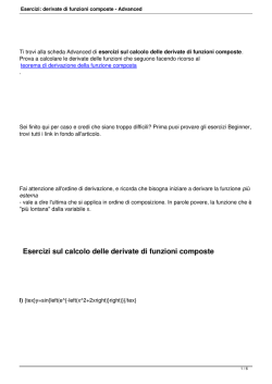 Esercizi: derivate di funzioni composte - Advanced