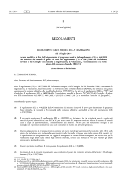 REGOLAMENTO (UE) N. 900/•2014 DELLA
