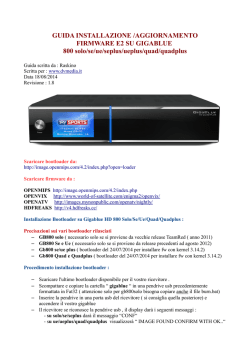 GUIDA INSTALLAZIONE /AGGIORNAMENTO