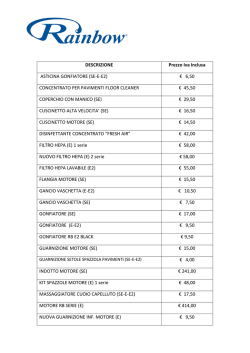 Consulta il listino degli accessori Rainbow