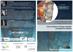 Corso di anatomia e chirurgia implantare con dissezioni su