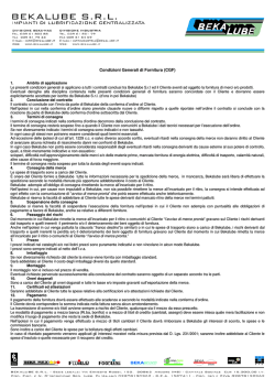 Condizioni Generali di Fornitura (CGF)